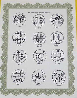 POWERFUL KING SOLOMON WHITE MAGIC SEALS OF THE SPIRIT*(2)* WEALTH BOLDNESS LOVE