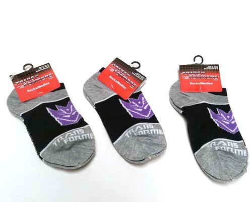 Transformers Decepticon Calzini Bambini Ragazzi Confezione da 3 Taglia 6-8 NUOVI - Foto 1 di 3