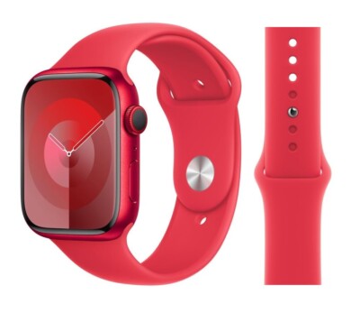 Original Apple Sport Armband S/M 44/45mm MT3W3ZM/A (Product) Red 7. Gen Sehr Gut