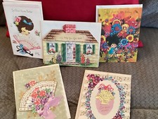 Vtg 1950 s Get Well Unused Greeting Cards Lot of 5