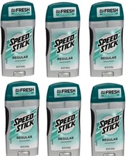 Speed Stick by Mennen Deodorant, Regular 3 oz each *6 PACK*