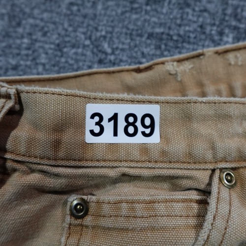 Vintage Dickies Pants Men 38x32 Tan lined Canvas Work Distress USA 90s 13189 - Picture 14 of 14