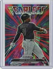 2022 Prizm Baseball Fearless Red Prizm Jose Ramirez #FL-14 - Cleveland Indians