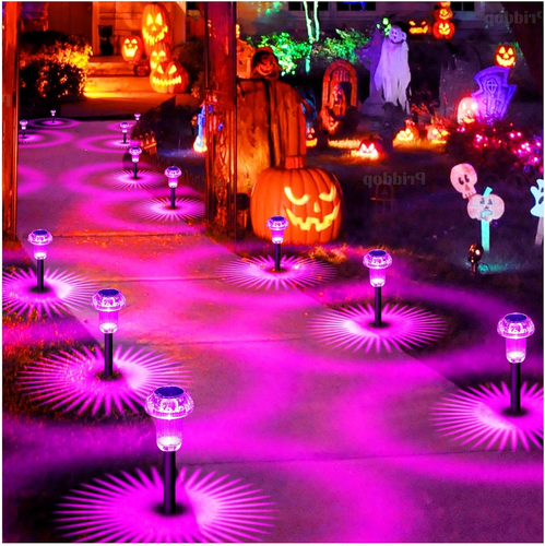 8 Pack Solar Garden Lights Outdoor Pathway Patio Halloween Decorations Decor - Picture 3 of 10