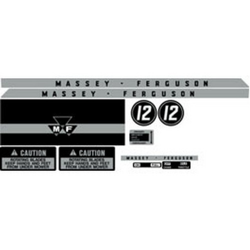 Mf12 Massey Ferguson Lawn Tractor Complete Decal Set MF 12 High Quality