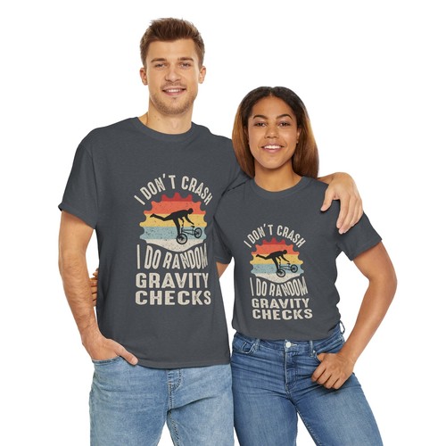 Radfahren Fahrrad Unisex Heavy Cotton Tee T-Shirt "Gravity Checks" - Bild 72 von 118