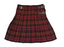 38" Men's Scottish McDonald Kilt Red Acrylic Wool Plaid Kilt