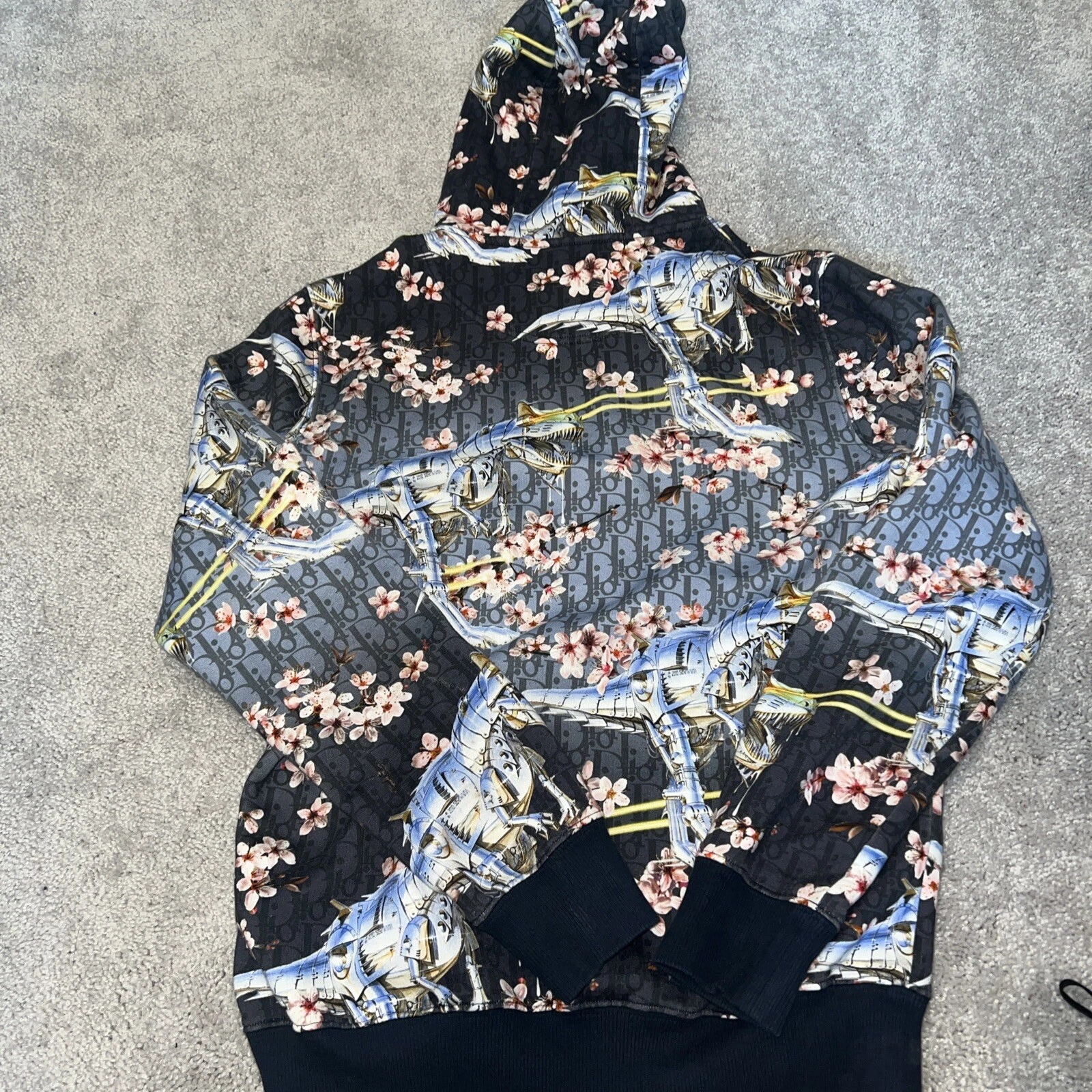 Felpa con cappuccio Christian DIOR x Sorayama stampa grafica Giappone taglia XS SPEDIZIONE GRATUITA