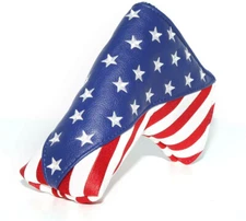 US Shipping Premium  USA Flag Design Putter Cover Blade Golf Headcover Magnetic