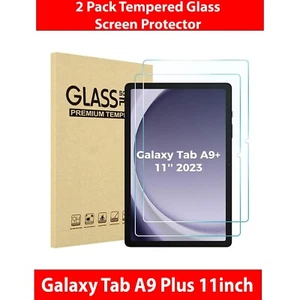 2-Pack Tempered Glass Screen Protector For Galaxy Tab A9 Plus 11 inch Cover