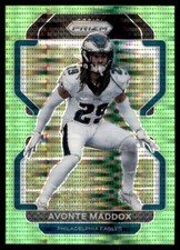 2021 Panini Prizm Neon Green Pulsar Avonte Maddox Philadelphia Eagles #225