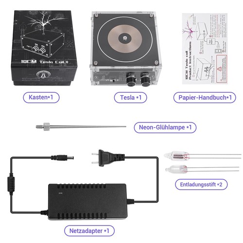 Bobine Tesla Bluetooth Mini Musique Tesla Bobine Arc remise Plasma Haut-Parleur Tesla Coil