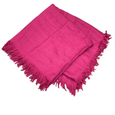 Gucci 508027 Scarf Muffler Gg Logo Silk Pink Used From Japan