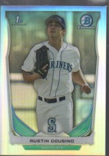 AUSTIN COUSINO  2014 BOWMAN CHROME DRAFT PROSPECTS REFRACTOR CARD #CDP82