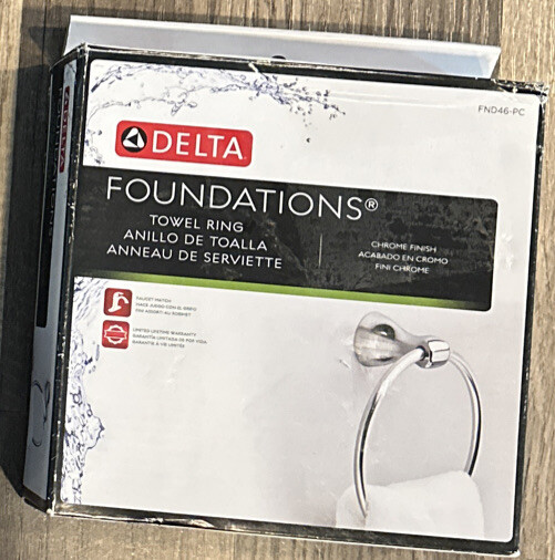 DeltaFoundations Towel Ring in Polished Chrome eBay