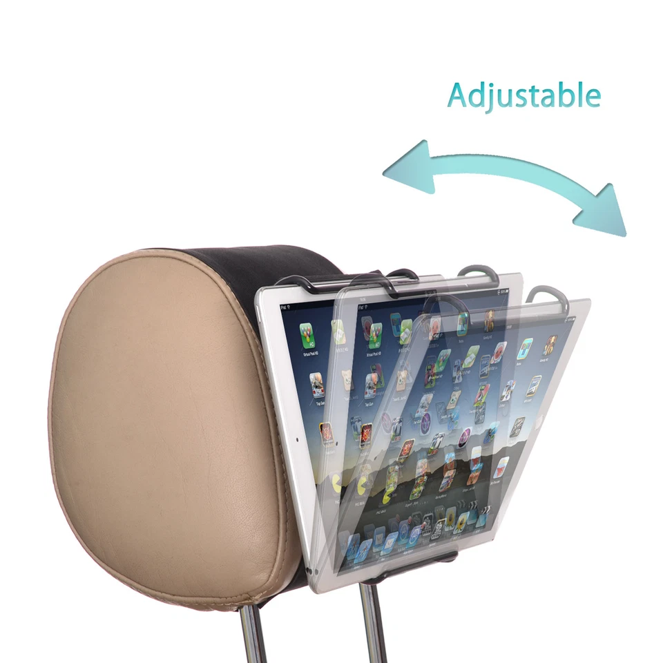 TFY Angle- Adjustable Car Tablet Headrest Mount Holder for 6 - 12.9 Inch Tablets - Image 2 of 4