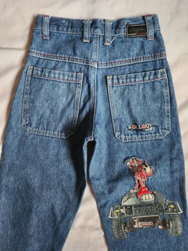 Vintage Paco Sport Jungen Denim blau Jeans Größe 6 Hip Hop bestickt Rollout Paco - Bild 11 von 13