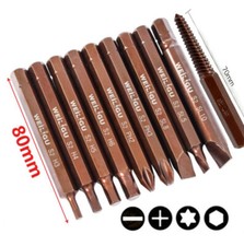 5/16" Impact Drill Driver Bit Hex Torx Phillips Pozi Slotted Screwdriver Bits S2