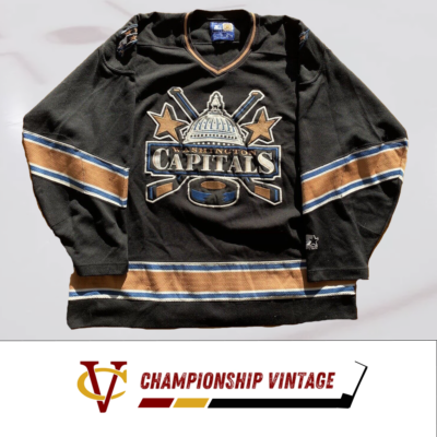 Maillot D'entraînement Ancien LNH Washington Capitals - CCM - Adulte Taille L - Jaune - Occasion