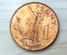 1966 Gambia 1 Penny Sailing Boat