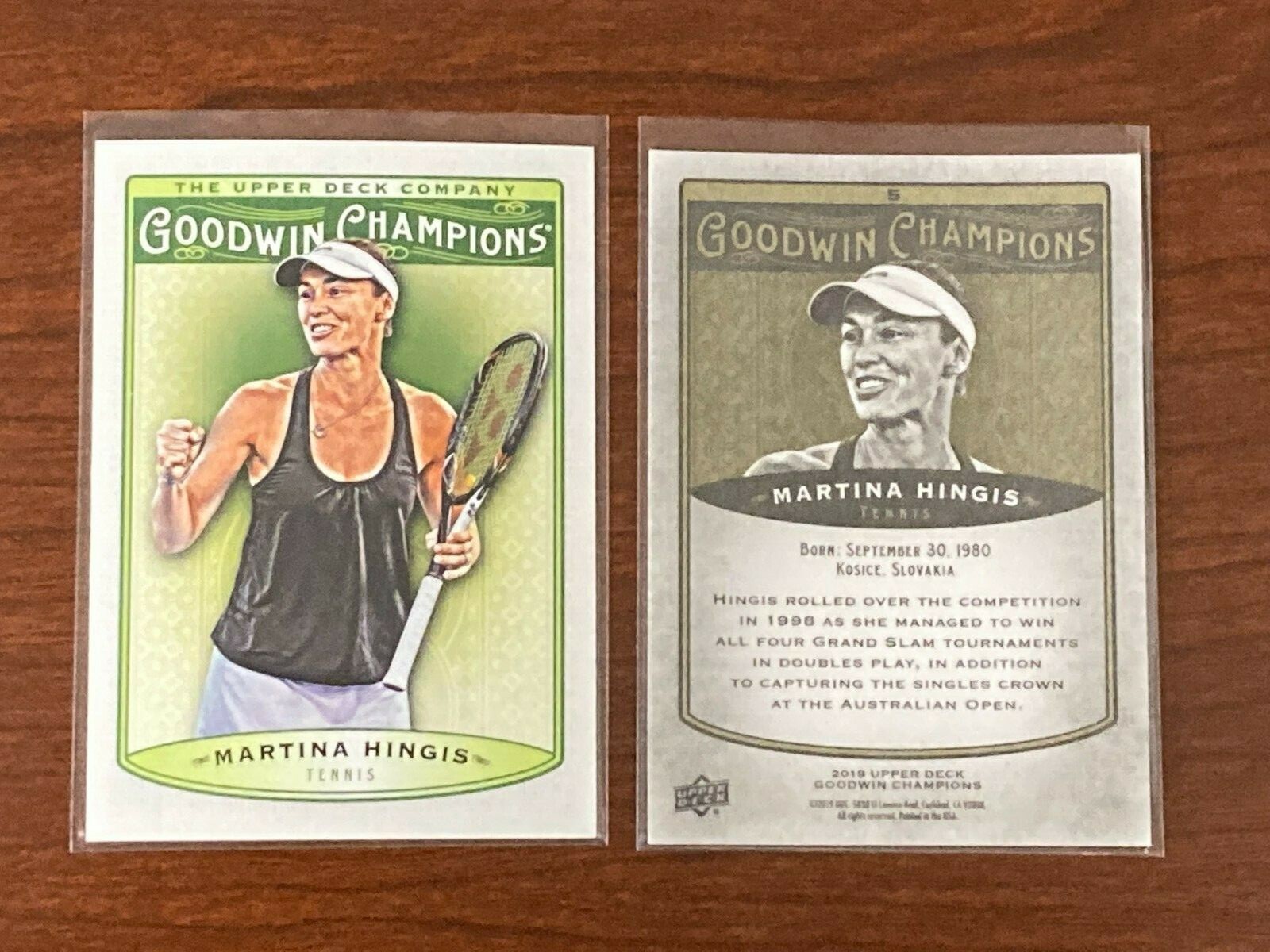 MARTINA HINGIS 2019 UPPER DECK GOODWIN CHAMPIONS CARD #5