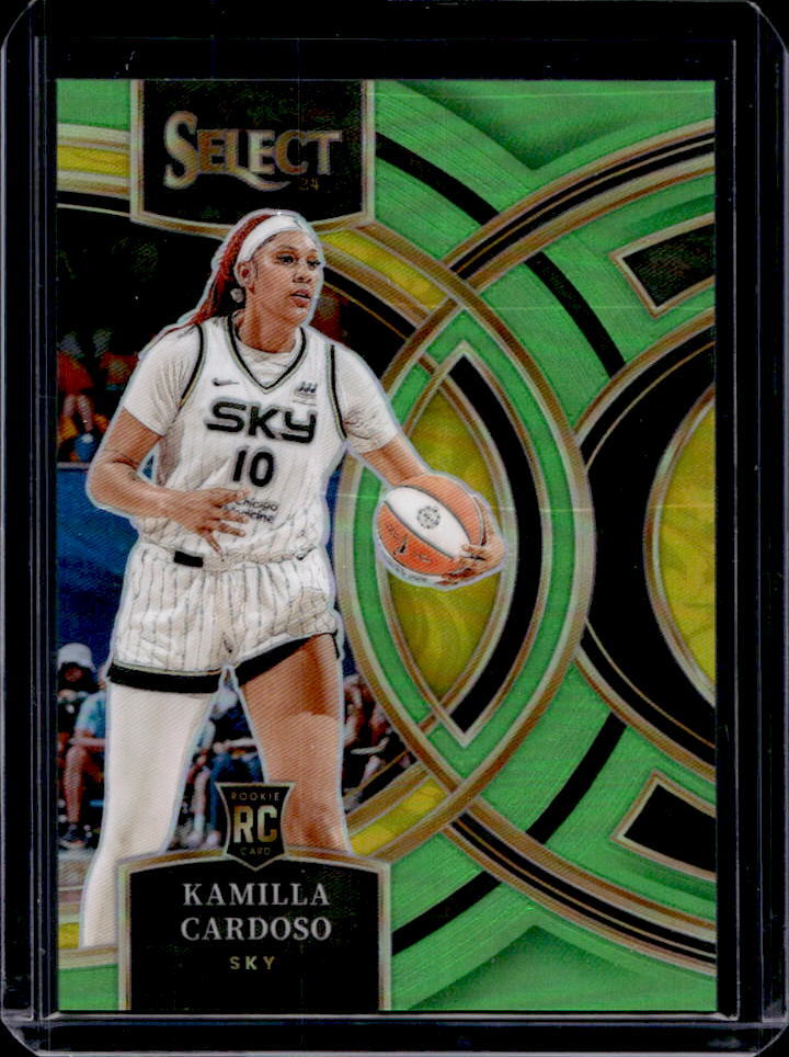 2024 Select WNBA Kamilla Cardoso Neon Green Prizms RC Premier #/75 #195