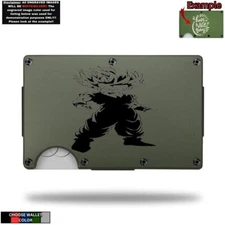 Gohan Dragon Z Super Laser Engraved Onto An Metal Wallet