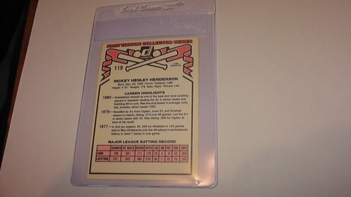 1981 Donruss Baseball Card Rickey Henderson #119 Graded In 8.5 Condition Oakland - Picture 12 of 12