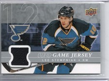 08-09 2008-09 UPPER DECK LEE STEMPNIAK UD GAME JERSEY UD GJ-LS BLUES