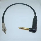 6.35mm 1/4"mono RA to 3.5mm 1/8" Screw Lock Guitar Cable For Sennheiser Wireless
