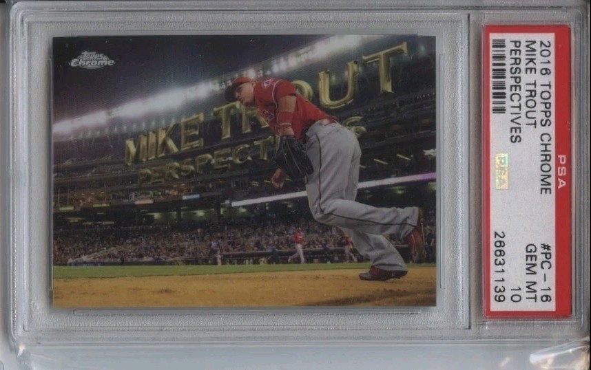 2016 Topps Chrome #PC-16 Mike Trout PSA 10 Gem Mint Angels MVP Perspectives