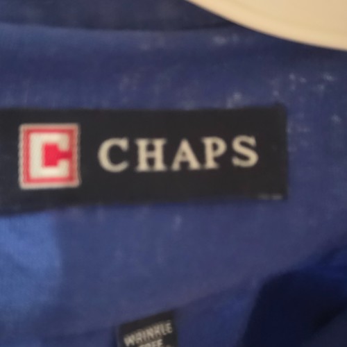 Chaps Herren Langarm Blau Button Down Oberhemd Größe XL 17-17,5 34/35 - Bild 6 von 7