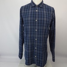 MIZZEN  MAIN Shirt Men's XL Trim Fit Blue Long-Sleeve Button-Up MADE IN USA