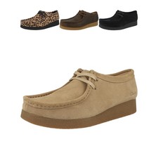 Clarks Wallabee EVO Halbschuhe Damen Schnürschuhe Leder Freizeitschuhe 