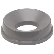 GRAINGER 4PGP6 Trash Can Top,Funnel,Stays Open,Gray 4PGP6