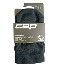 NWT Men  s CEP Core Run Mid Cut Compression Socks Size S 6.5-8 Black Mid Cushion