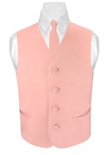 BOY'S Dress Vest  NeckTie Solid DUSTY PINK Color Boys Neck Tie Set for Suits