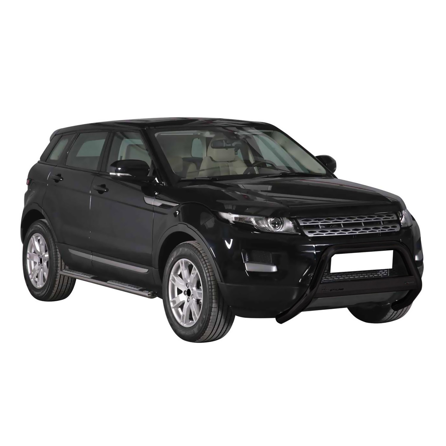 Pare-buffle noir 63mm en acier pour Range Rover Evoque 2011-2015