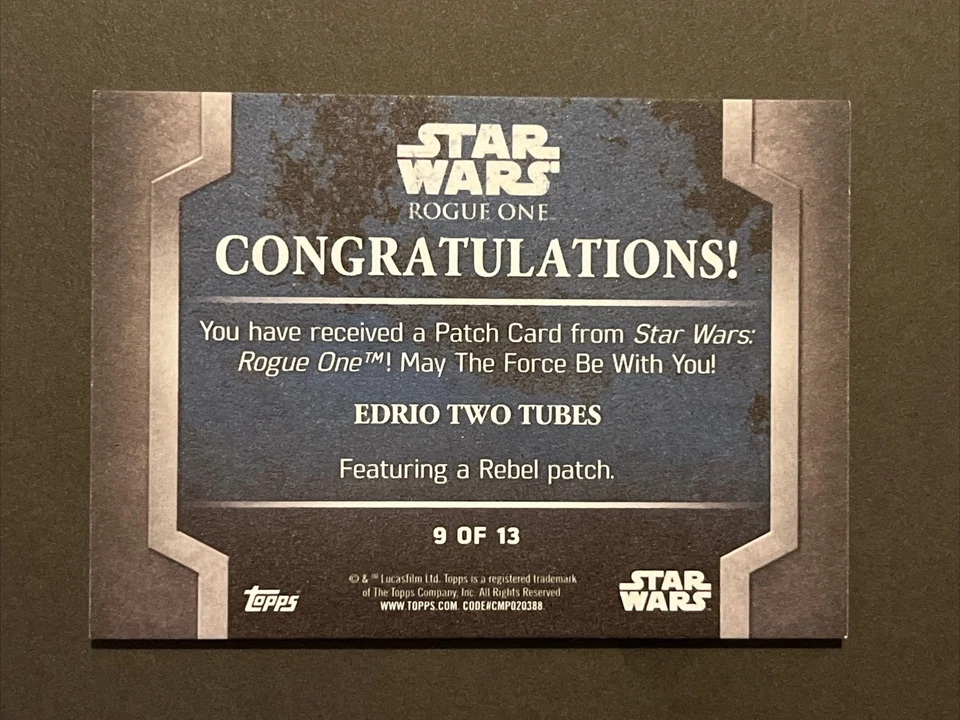 Topps Star Wars Medallion Patch Lot Rey Qi’ra Chewbacca BB-8 C-3PO Solo Rogue - Image 4 of 4