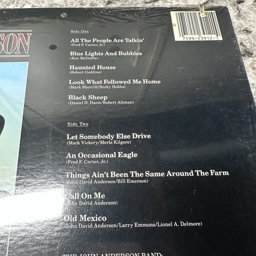 John Anderson -All The People Are Talkin LP Vinyl NEW Sealed 1983 SCARCE! - Picture 5 of 5