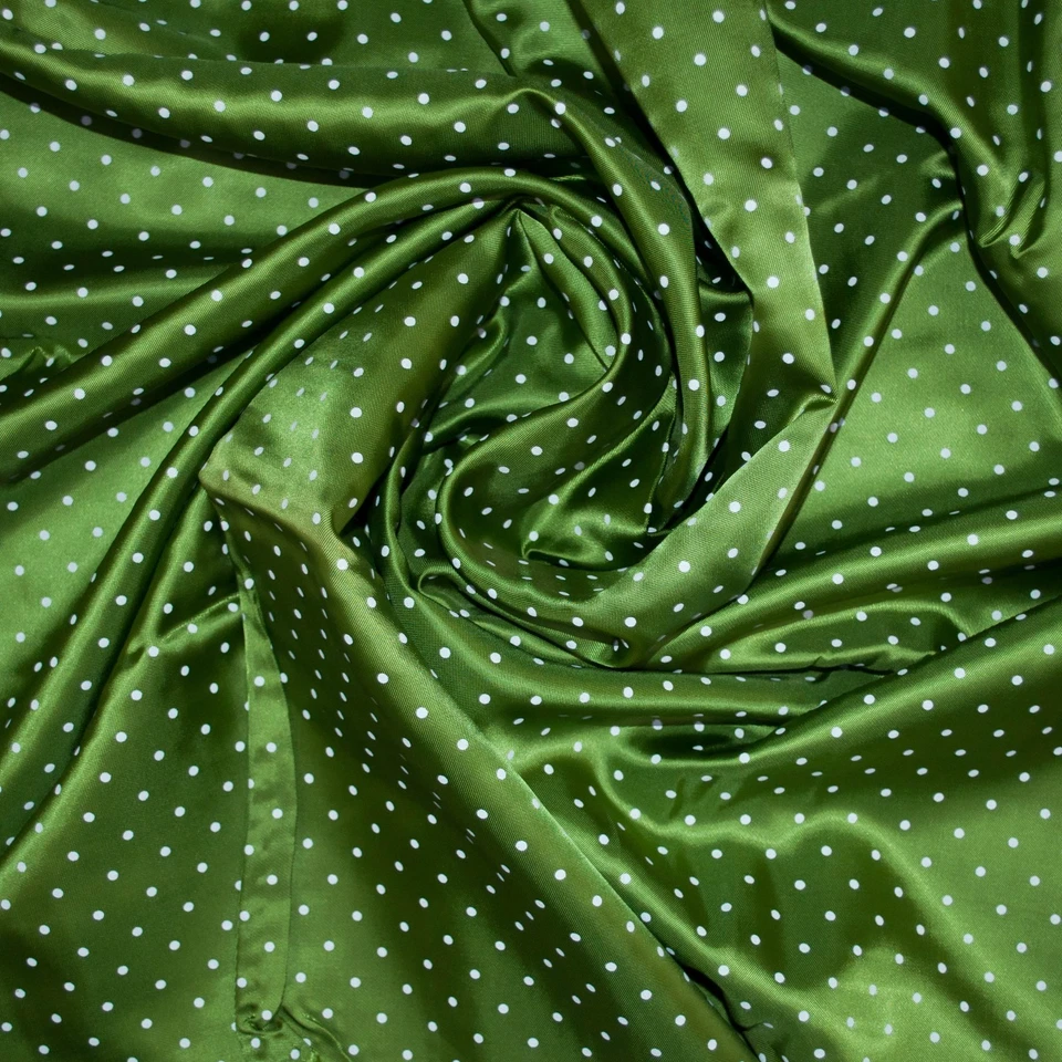 Italian designer viscose lining fabric by the yard Polka dot - Image 3 of 4