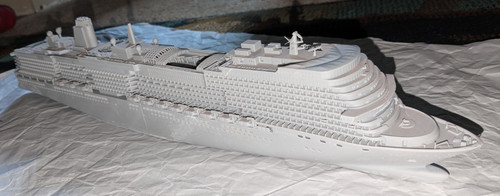 1/700 QUEEN ANNE - Cunard Line Cruise Ship 3D Printed Ship Model