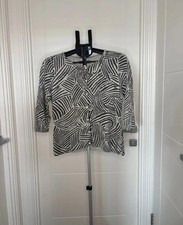 Minuet Petite Abstract Print Cardigan | 3/4 Sleeve | UK M | VGC