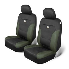 CAT Flexfit Green Black Seat Covers for Cars, Trucks, Front Seats Hunter Green