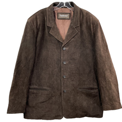 Oakwood Genuine Suede Leather Jacket Blazer Men's 50 Brown Western 70's Corpcore