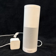 RESET Amazon Echo GEN 1 WHITE Alexa Smart Speaker SK705DI w/ Adapter - FREE S/H
