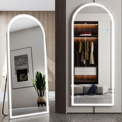 LED Full Length Mirror, 71" x 28" Lighted Floor Standing LED Mirror Full - Picture 2 of 8