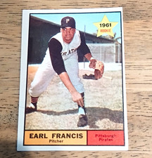 Topps 1961 Earl Francis #54 Rookie Base Set Pittsburgh Pirates MLB Card. rookie card picture