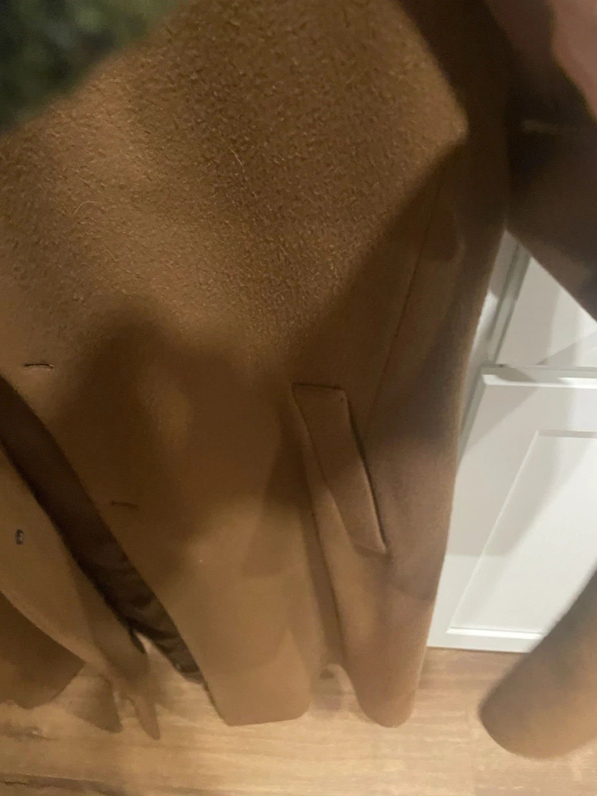 Men’s Size 42 Long Tobacco Color, 100% Wool Coat By Joseph Banks - product detail image 7