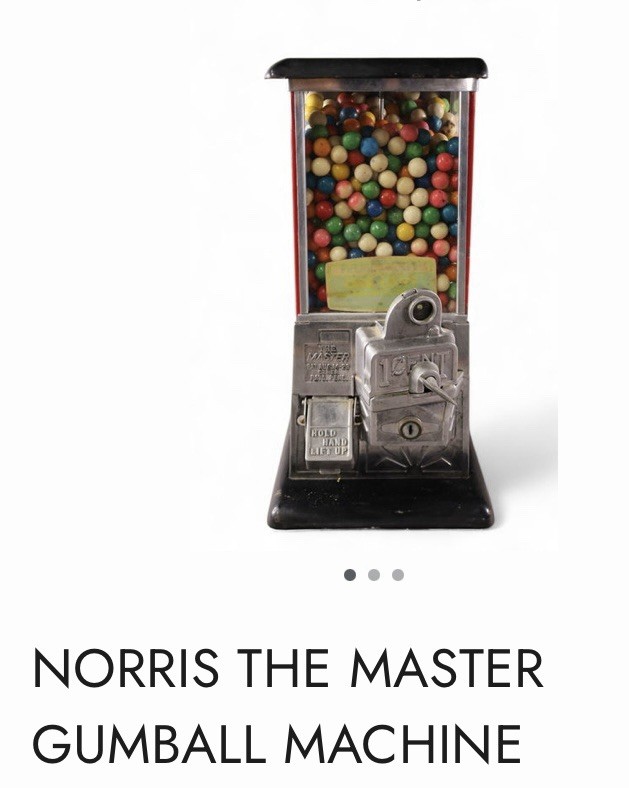 US ヴィンテージ PARK SHERMAN サイレントバトラー パンくず取り Vintage 1923 NORRIS MFG. ''MASTER'' COIN OP ONE CENT GUMBALL